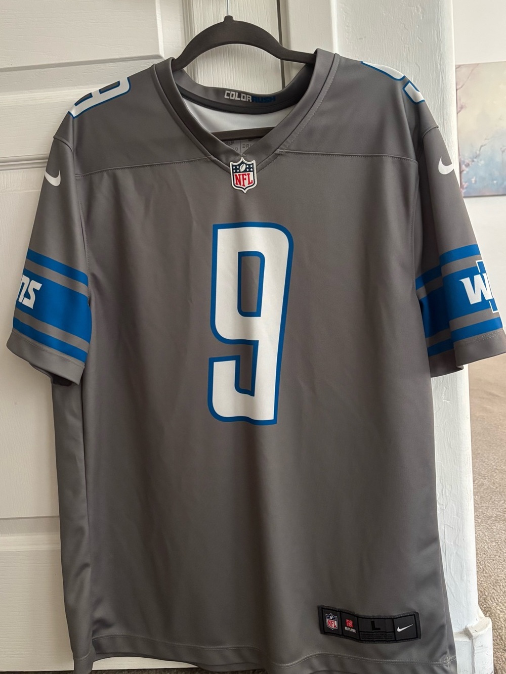 Matthew Stafford NFL Gray Detroit Lions Men's Football Jersey